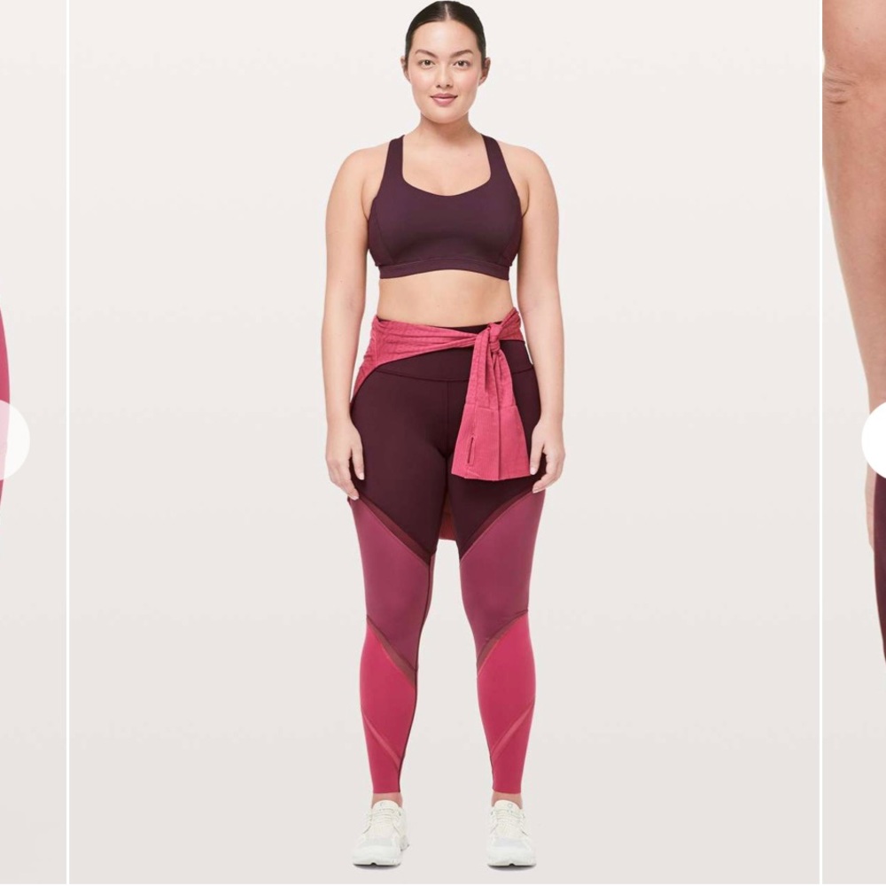 Lululemon Blush Berry Pink Colour Me Ombre Leggings